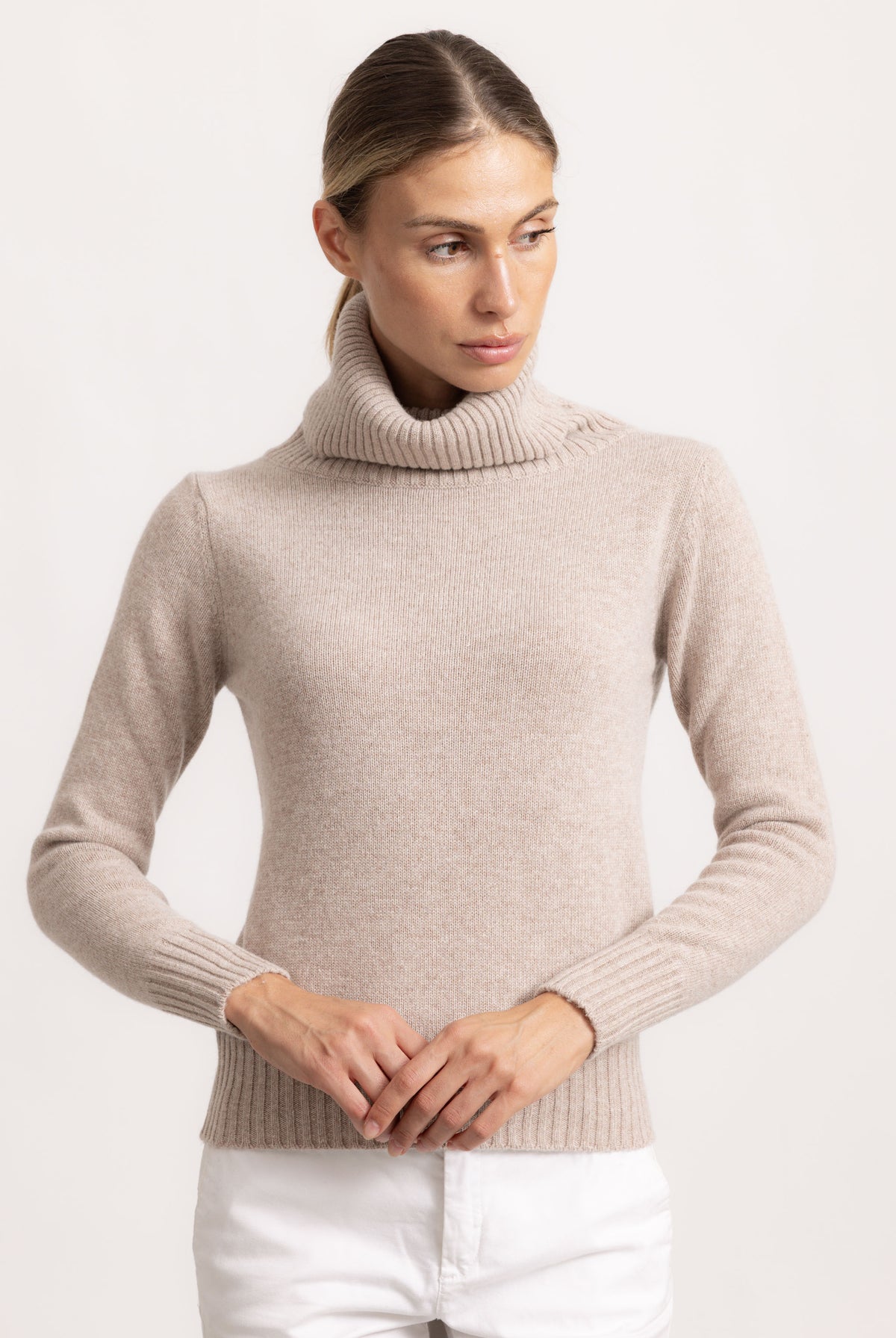 ANGELICA - Maglione dolcevita (Beige Medio)