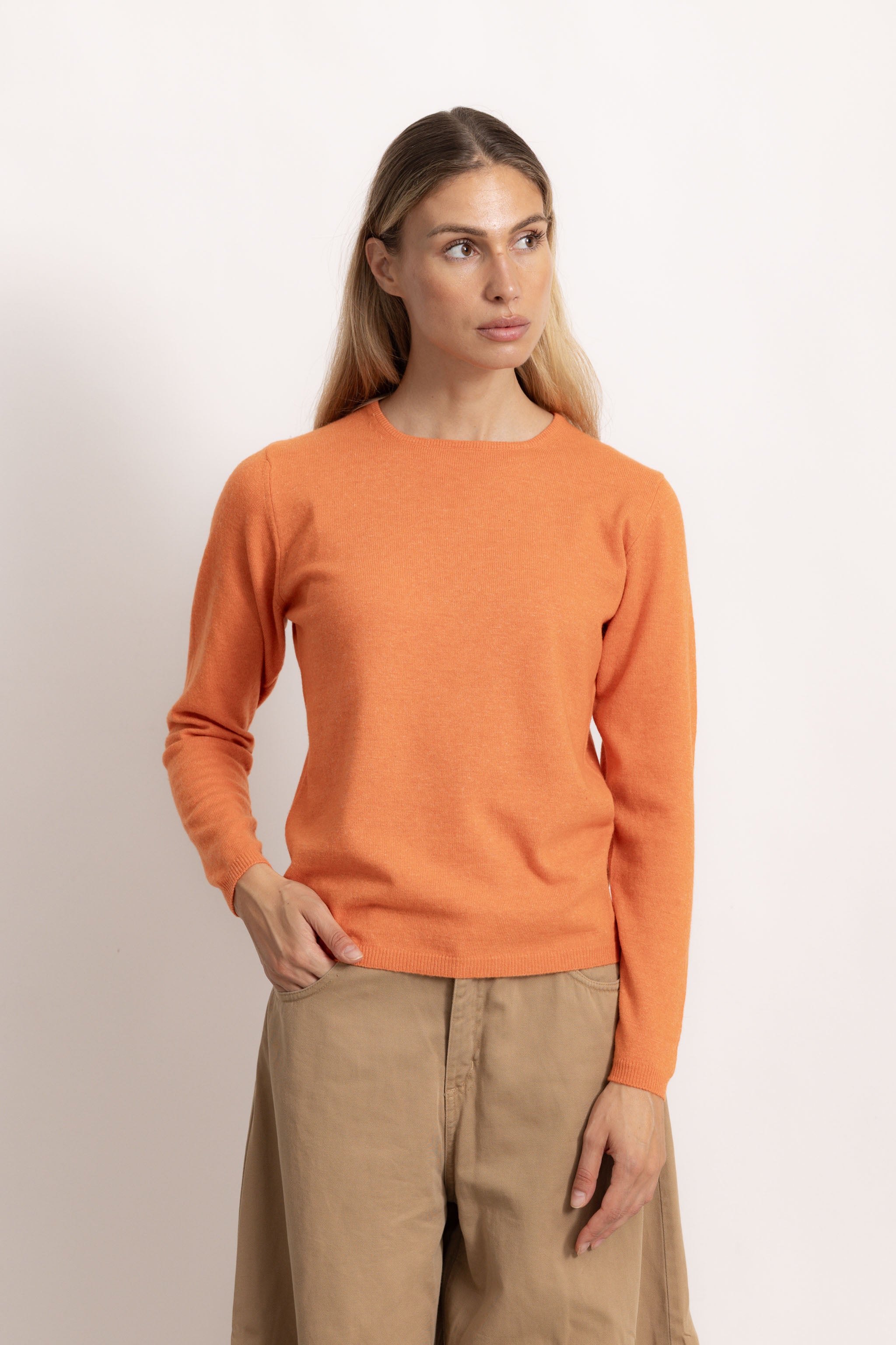 BIANCA - Maglione girocollo slim fit (Corallo)