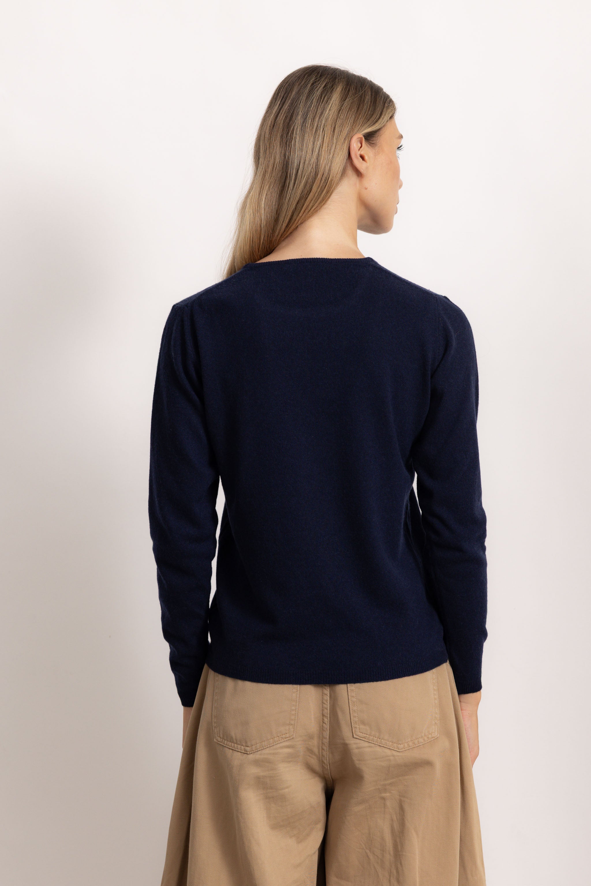BIANCA - Maglione girocollo slim fit (Marine)
