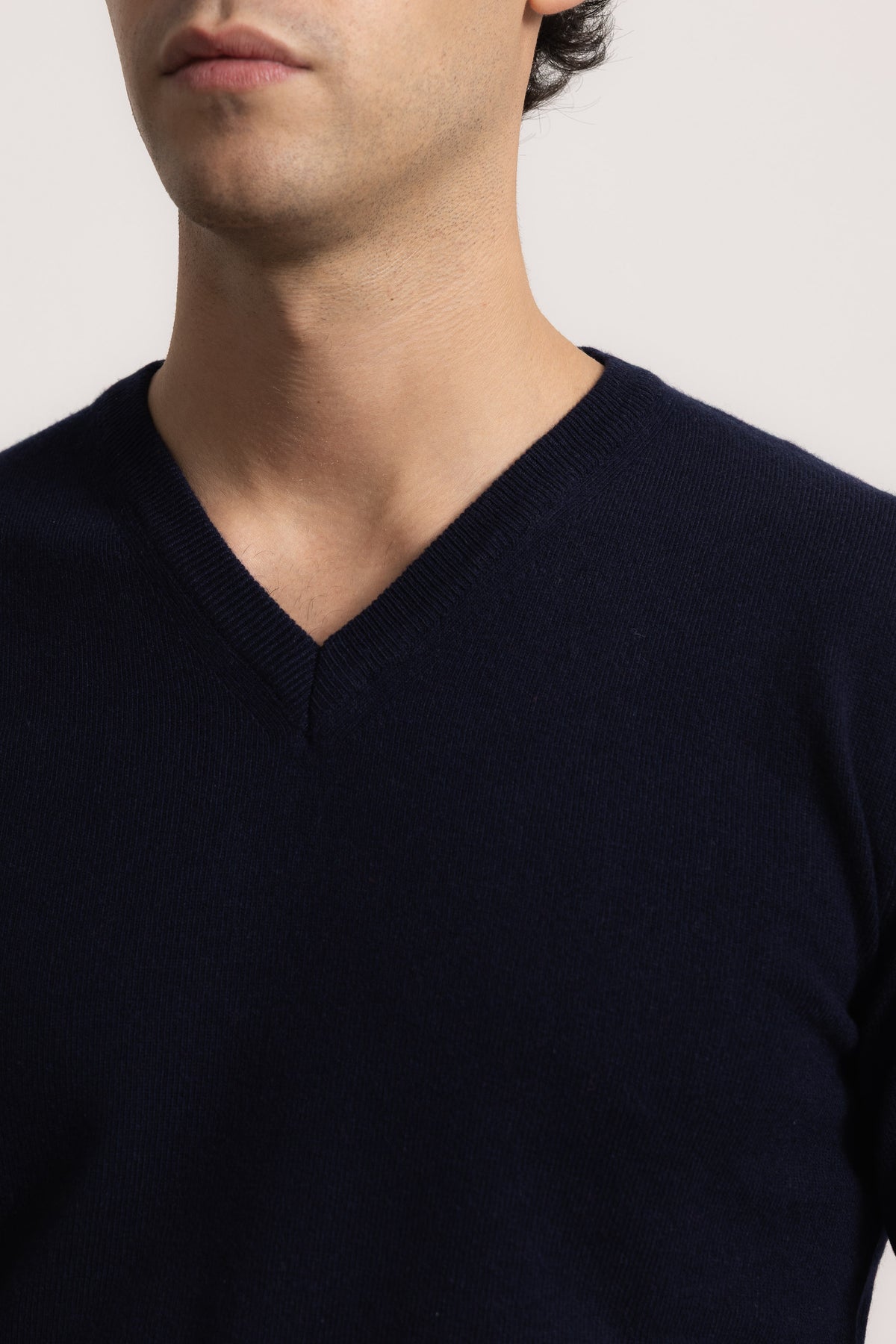 VITTORIO - Maglione scollo V (Blu Navy)