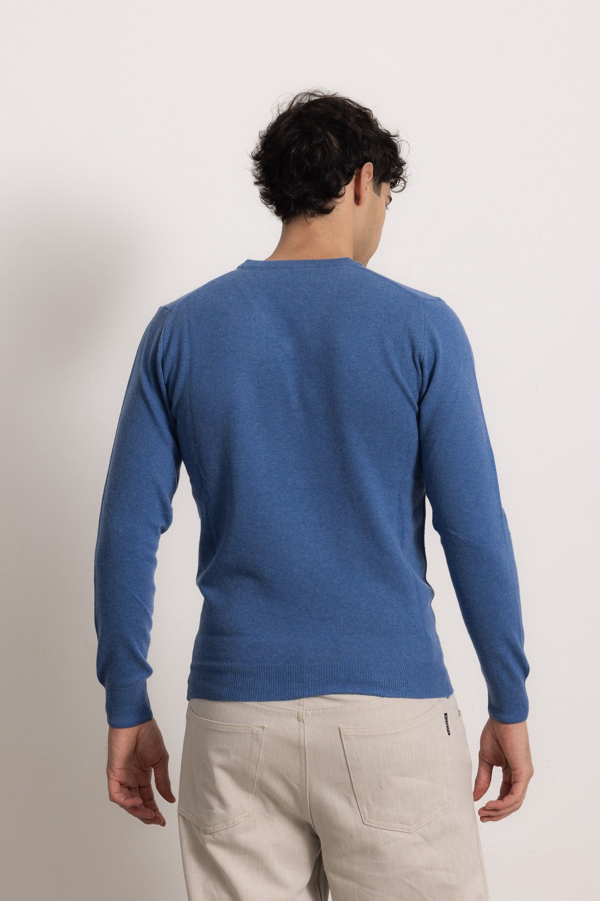 VITTORIO - Maglione scollo V (Jeans)