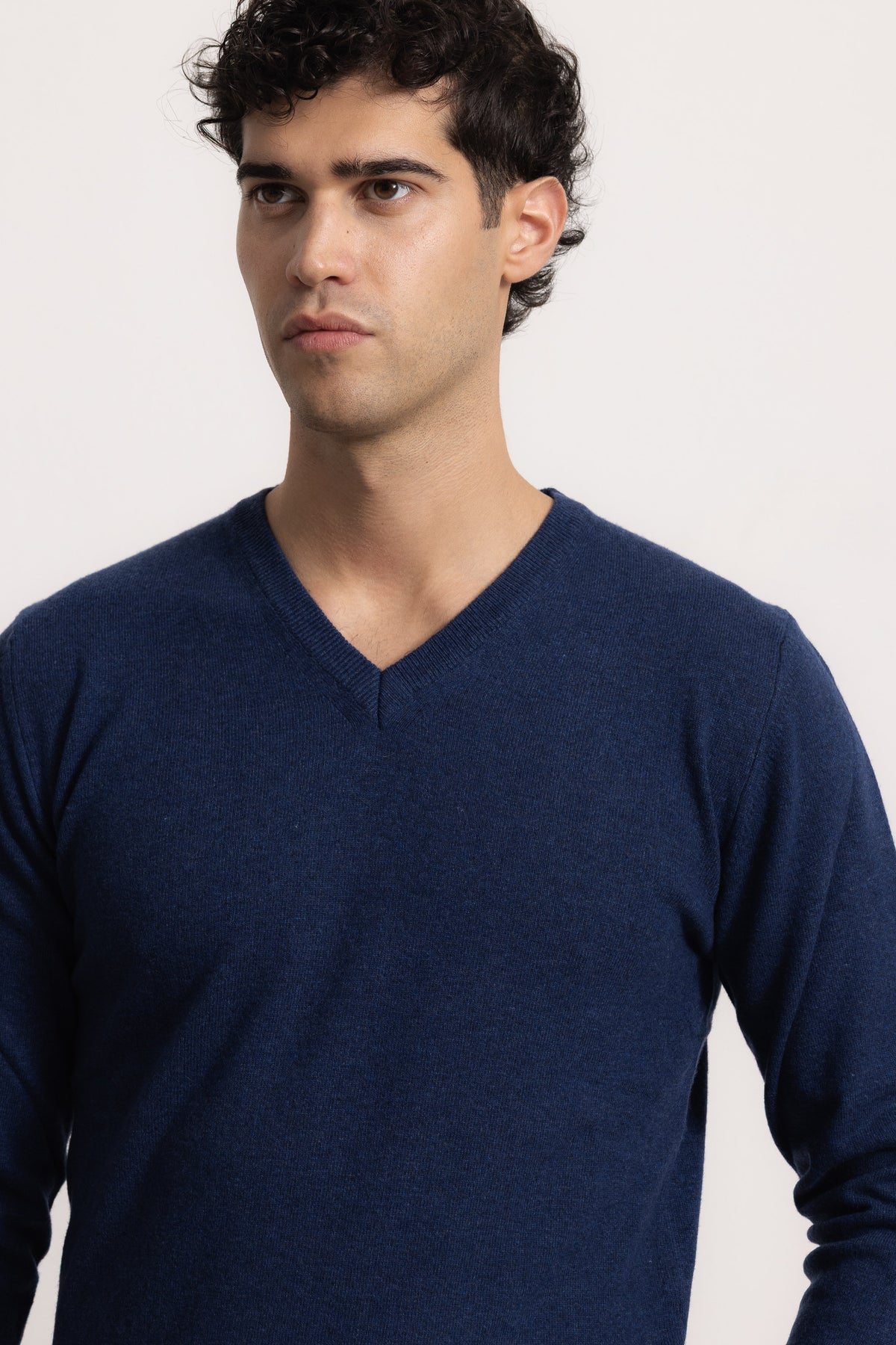 VITTORIO - Maglione scollo V (Marine)