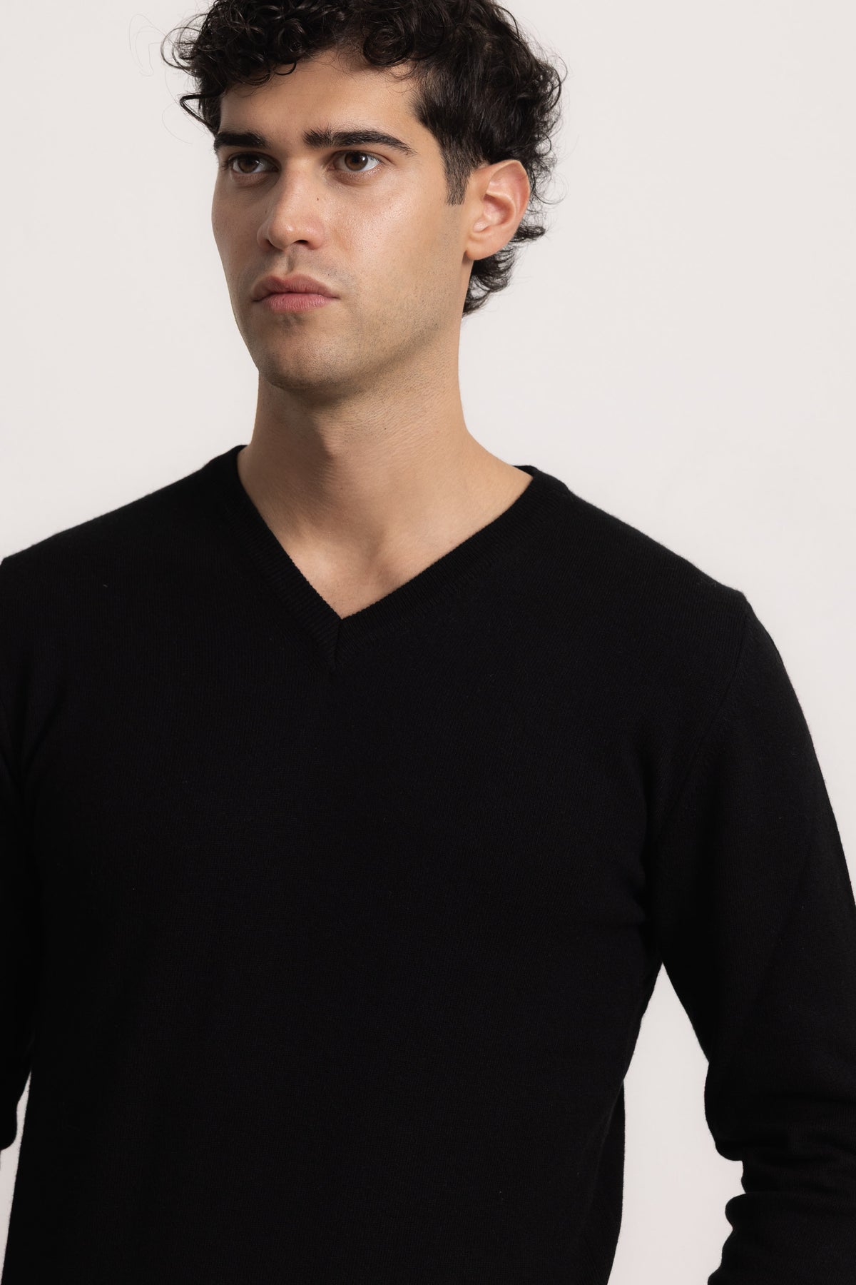 VITTORIO - Maglione scollo V (Nero)