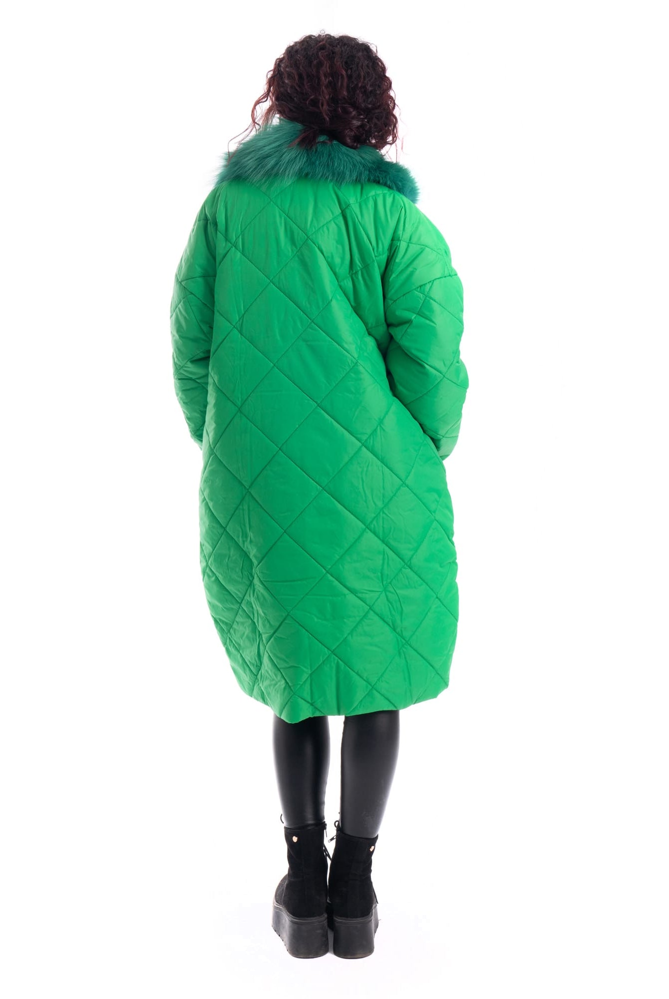 Cento Grammi con colletto in Volpe - Verde - Elisabettapanerai