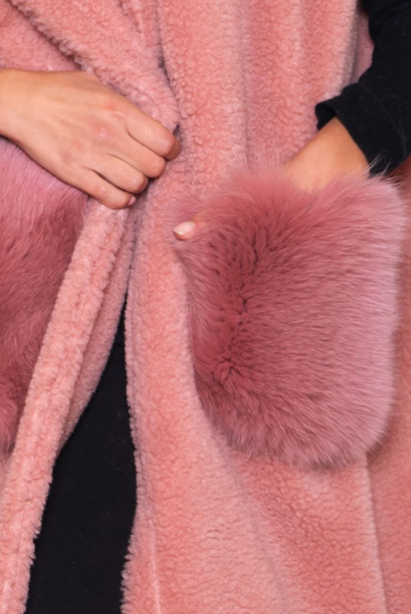 Smanicato con tasche in Volpe Rosa - Elisabettapanerai
