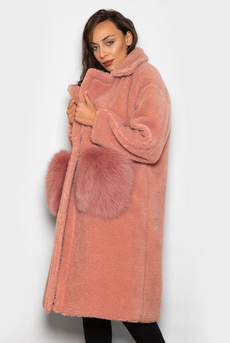 Teddy Con Tasche In Volpe Rosa - Elisabettapanerai