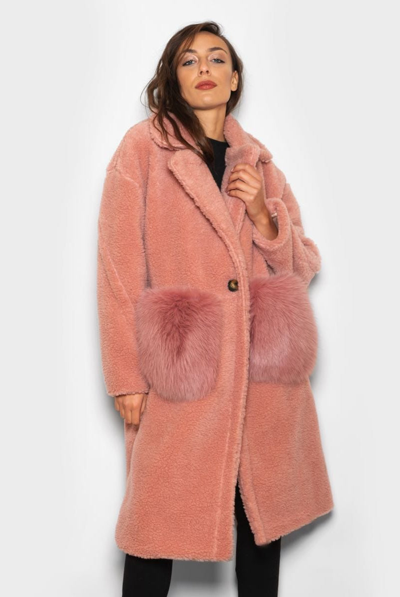 Teddy Con Tasche In Volpe Rosa - Elisabettapanerai