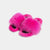 ASPEN - Slipper con fascia in volpe e bordatura in visone (Fucsia)