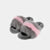 ASPEN - Slipper con fascia in volpe e bordatura in visone (Grigio/Rosa)