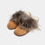 Cervinia - Slipper closed suede with fox edged (camel)