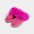 Cervinia - Slipper closed suede with fox bordering (fuchsia)