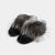 Cervinia - Slipper closed suede with fox edged (black)