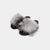 ST. MORITZ - Slipper con fascia in volpe (Grigio/Argento)