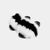 ST. MORITZ - Slipper con fascia in volpe (Nero/Bianco)