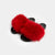 ST. MORITZ - Slipper con fascia in volpe (Rosso)