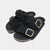 Florence - Double band and adjustable fibbies in Montone (Black)
