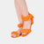 St. TROPEZ - Sandal with band and mink laces (orange)