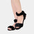 St. TROPEZ - Sandal with band and visual laces (black)