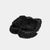 MILANO - Slipper mit Riemen und Lammfellbesatz (Schwarz)