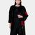 Maryland - Visone coat with inlays - Mod. Kimono (black/red)