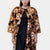 Maryland - Visone coat with inlays - Mod. Kimono (brown/yellow/black/black)