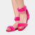 St. TROPEZ - Sandal with band and mink laces (fuchsia)