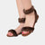 St. TROPEZ - Sandal with band and mink laces (brown)
