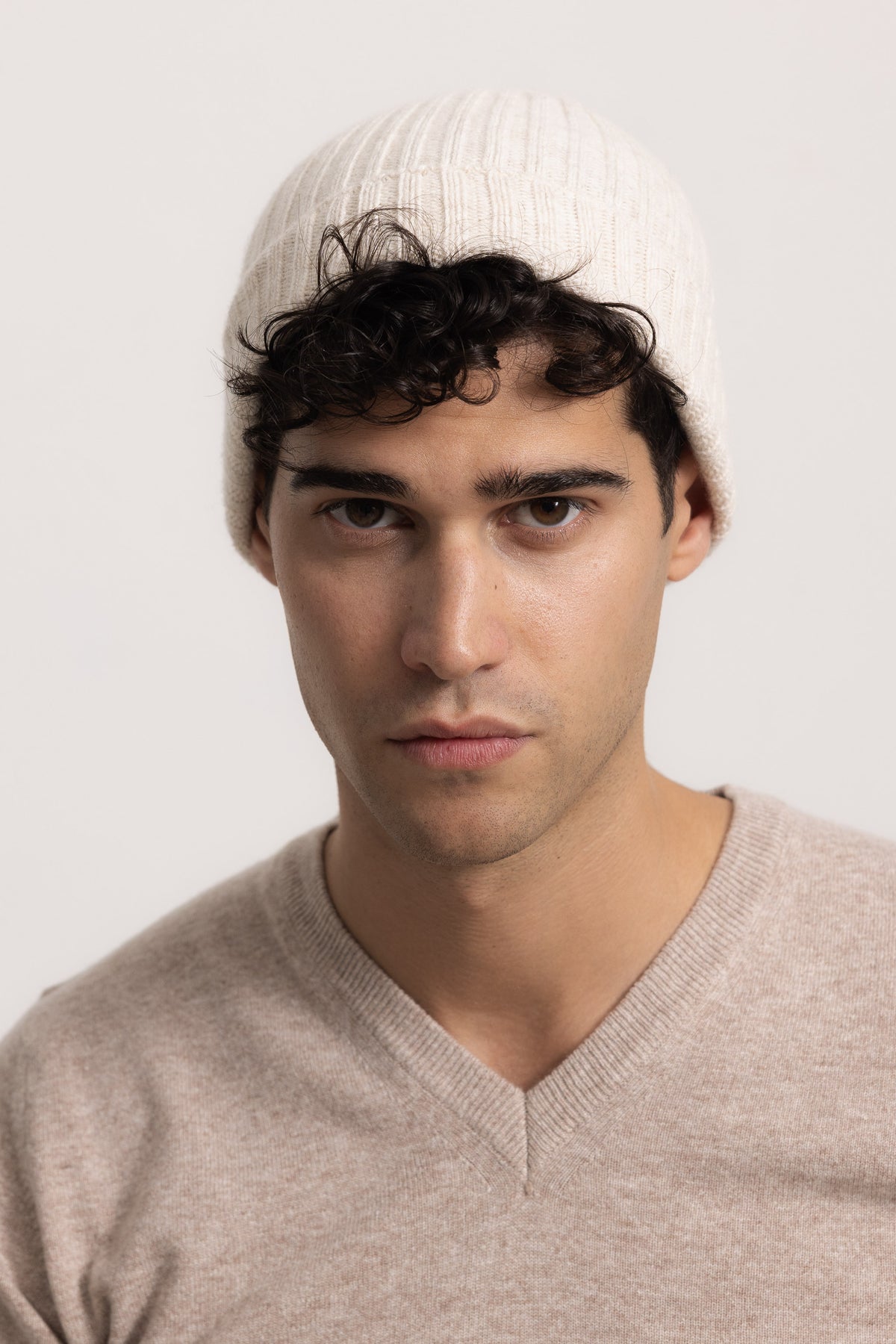 AMEDEO - Cappello a coste (Avorio)