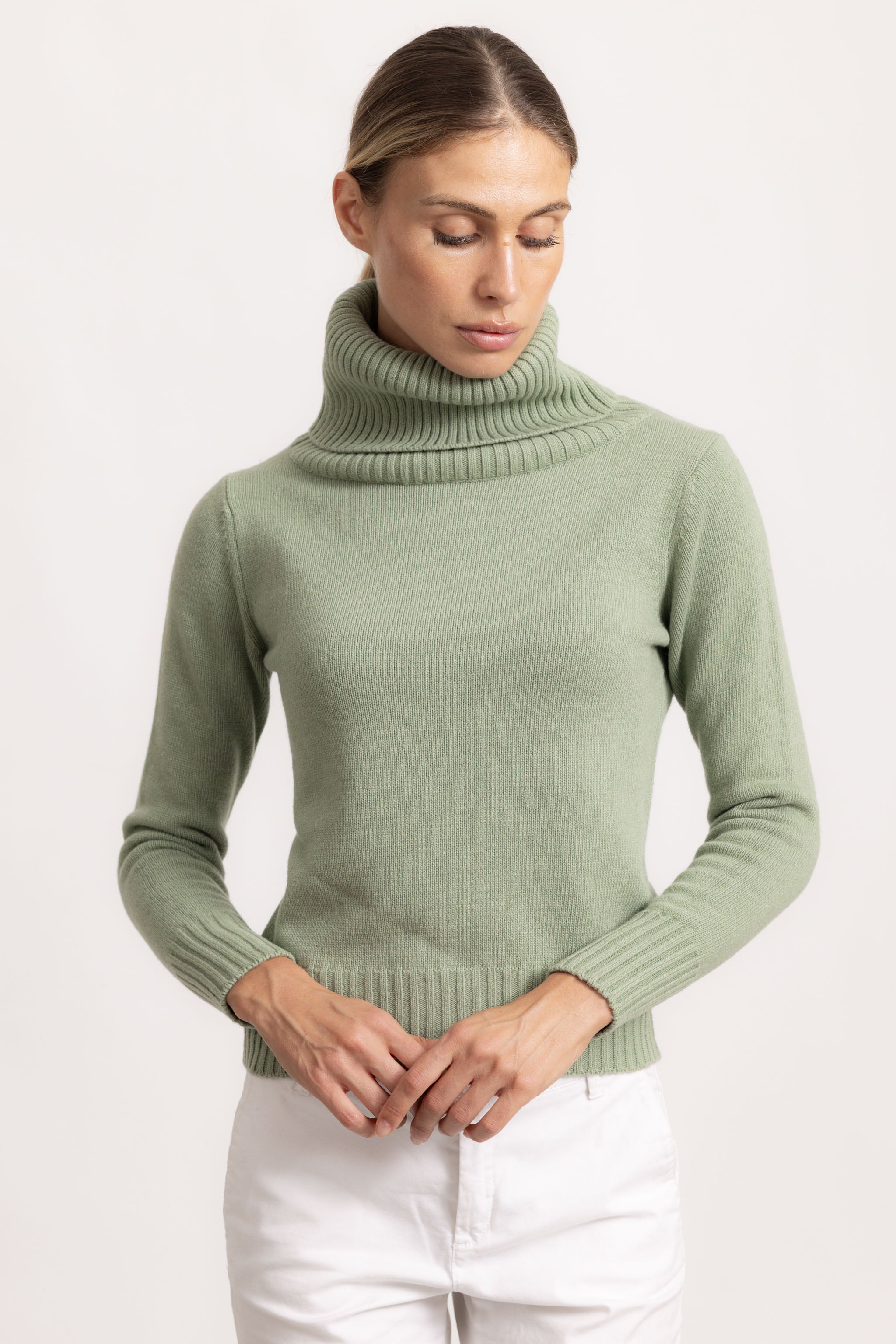 ANGELICA - Maglione dolcevita (Salvia)