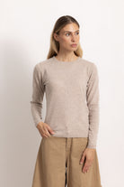 BIANCA - Maglione girocollo slim fit (Beige Medio)