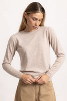 BIANCA - Maglione girocollo slim fit (Beige Medio)