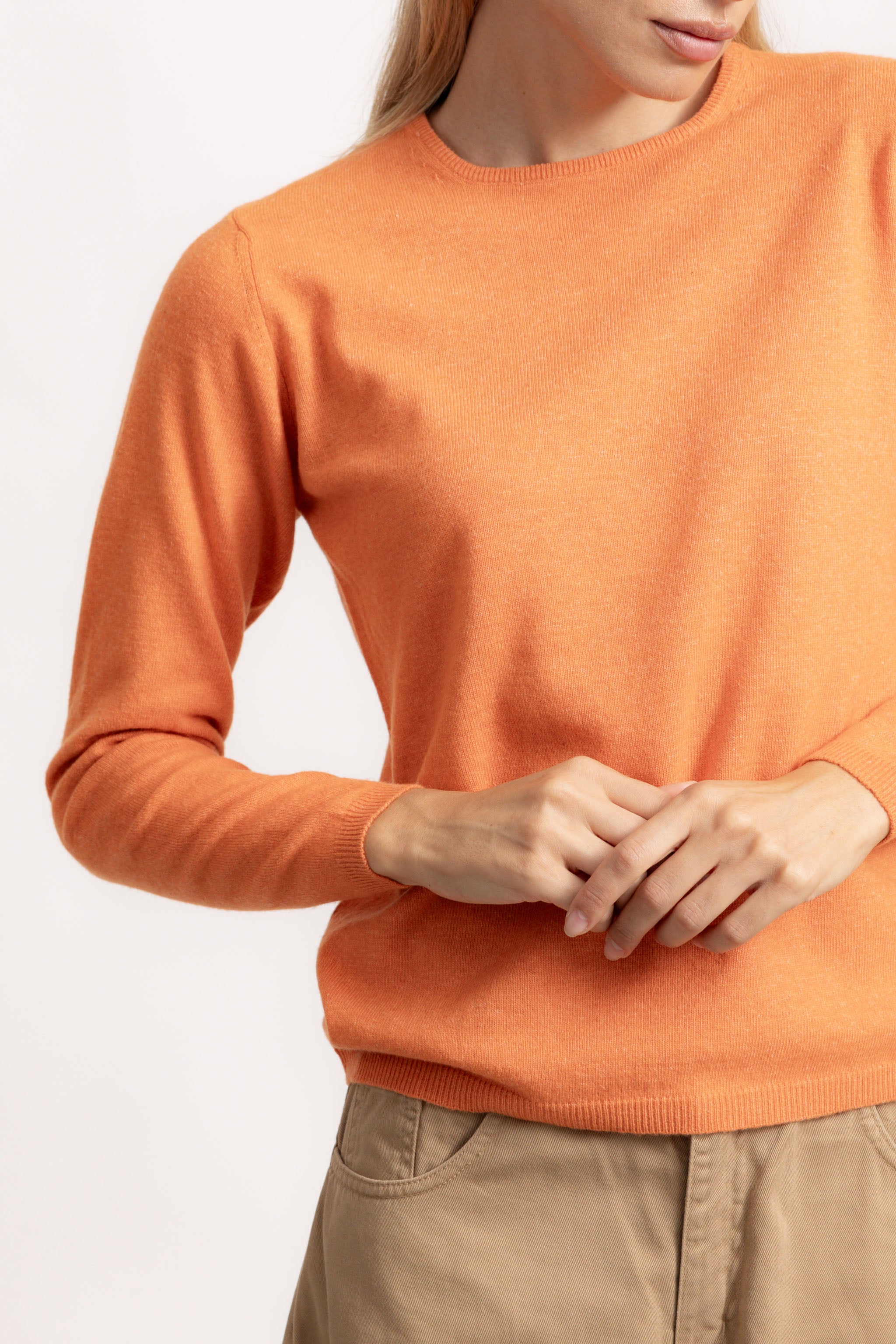 BIANCA - Maglione girocollo slim fit (Corallo)