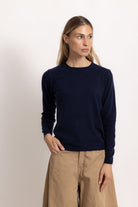 BIANCA - Maglione girocollo slim fit (Marine)
