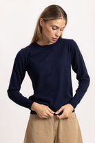 BIANCA - Maglione girocollo slim fit (Marine)