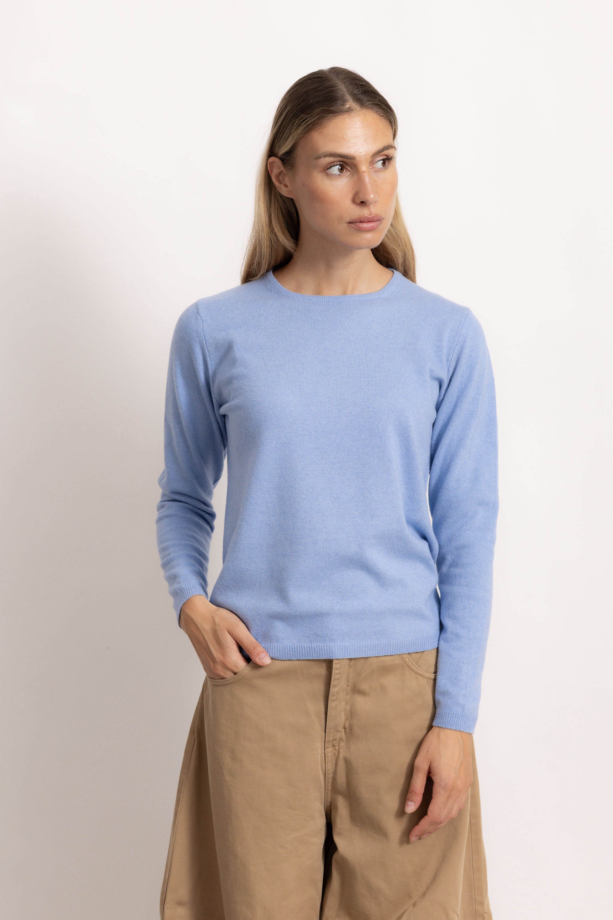 BIANCA - Maglione girocollo slim fit (Polvere)