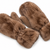 Guanti muffola donna in ecopelliccia nocciola felpati - CANADA Elisabetta Panerai