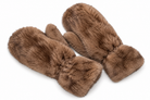 Guanti muffola donna in ecopelliccia nocciola felpati - CANADA Elisabetta Panerai