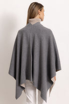 DIANA - Poncho double face (Grigio/Beige Medio)