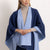 DIANA - Poncho double face (Jeans/Polvere)