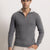 EDOARDO - Maglione con zip slim fit (Antracite/Grigio Chiaro)