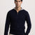 EDOARDO - Maglione con zip slim fit (Blu Navy/Grigio Medio)