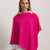 LAVINIA - Poncho con bottoni, indossato avvolto (Fucsia)