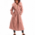 Cappotto con fusciacca e bordatura collo in volpe rosa - NEW YORK Elisabetta Panerai
