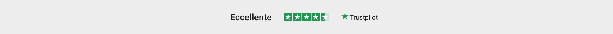 Trustpilot 4.8/5 ECCELLENTE
