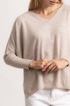 VITTORIA - Maglione con scollo v (Beige Chiaro)