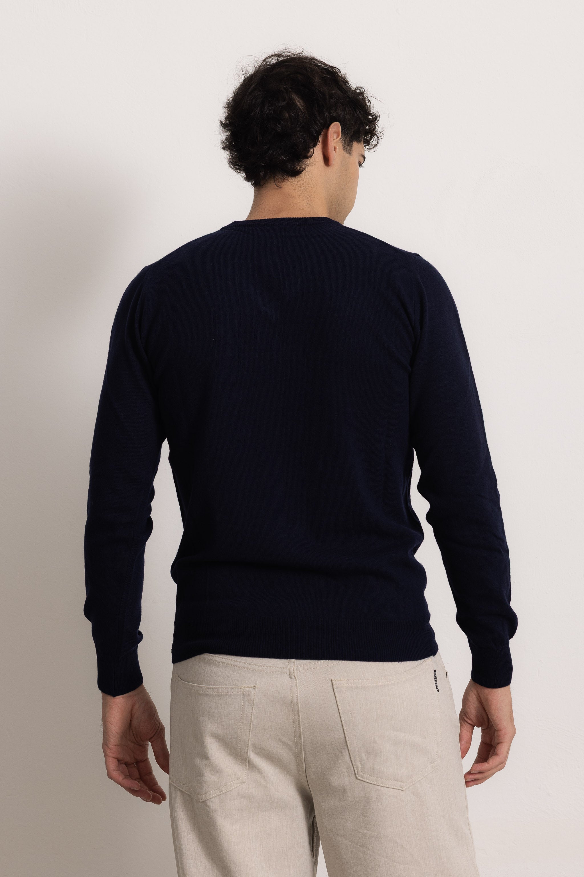 VITTORIO - Maglione scollo V (Blu Navy)