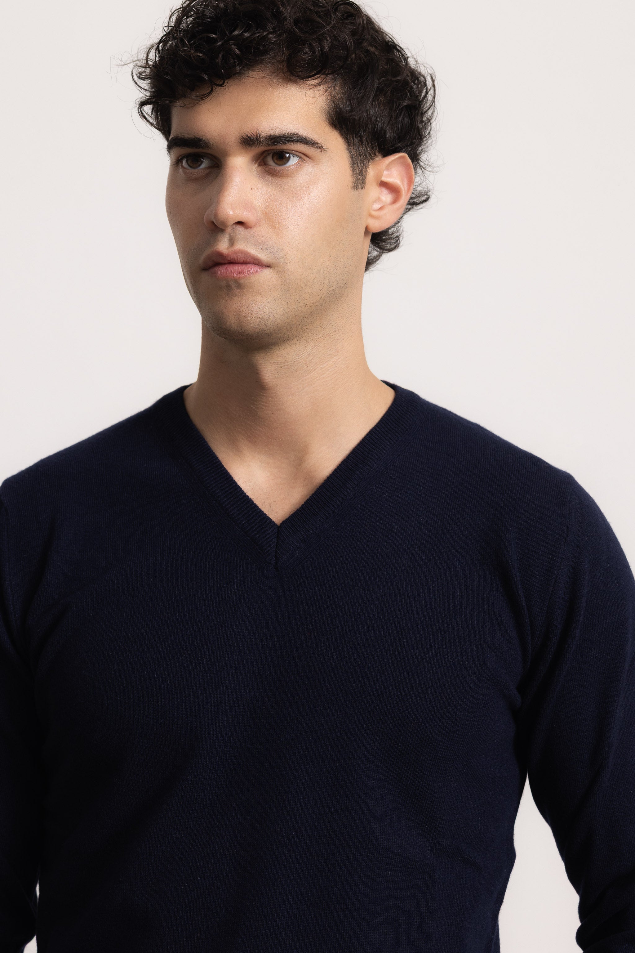 VITTORIO - Maglione scollo V (Blu Navy)