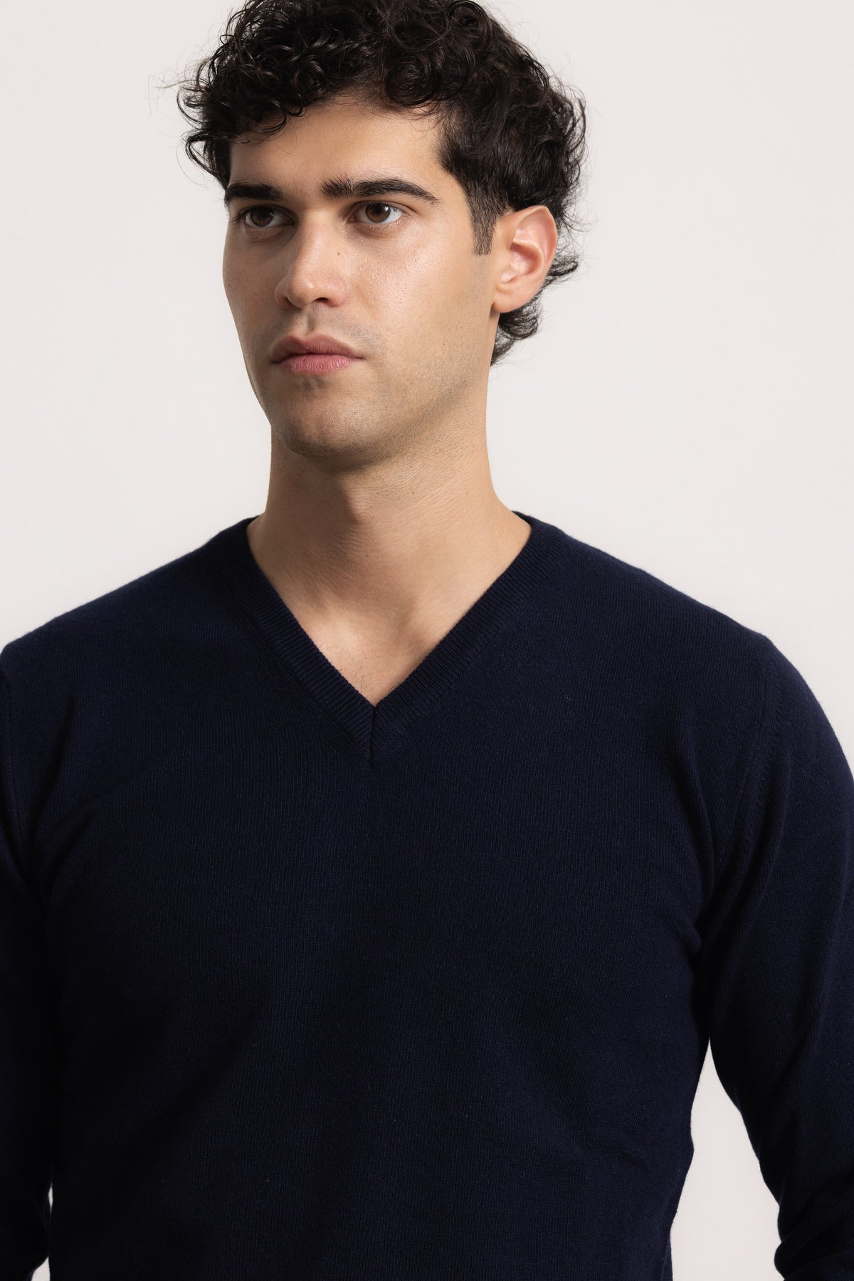 VITTORIO - Maglione scollo V (Blu Navy)