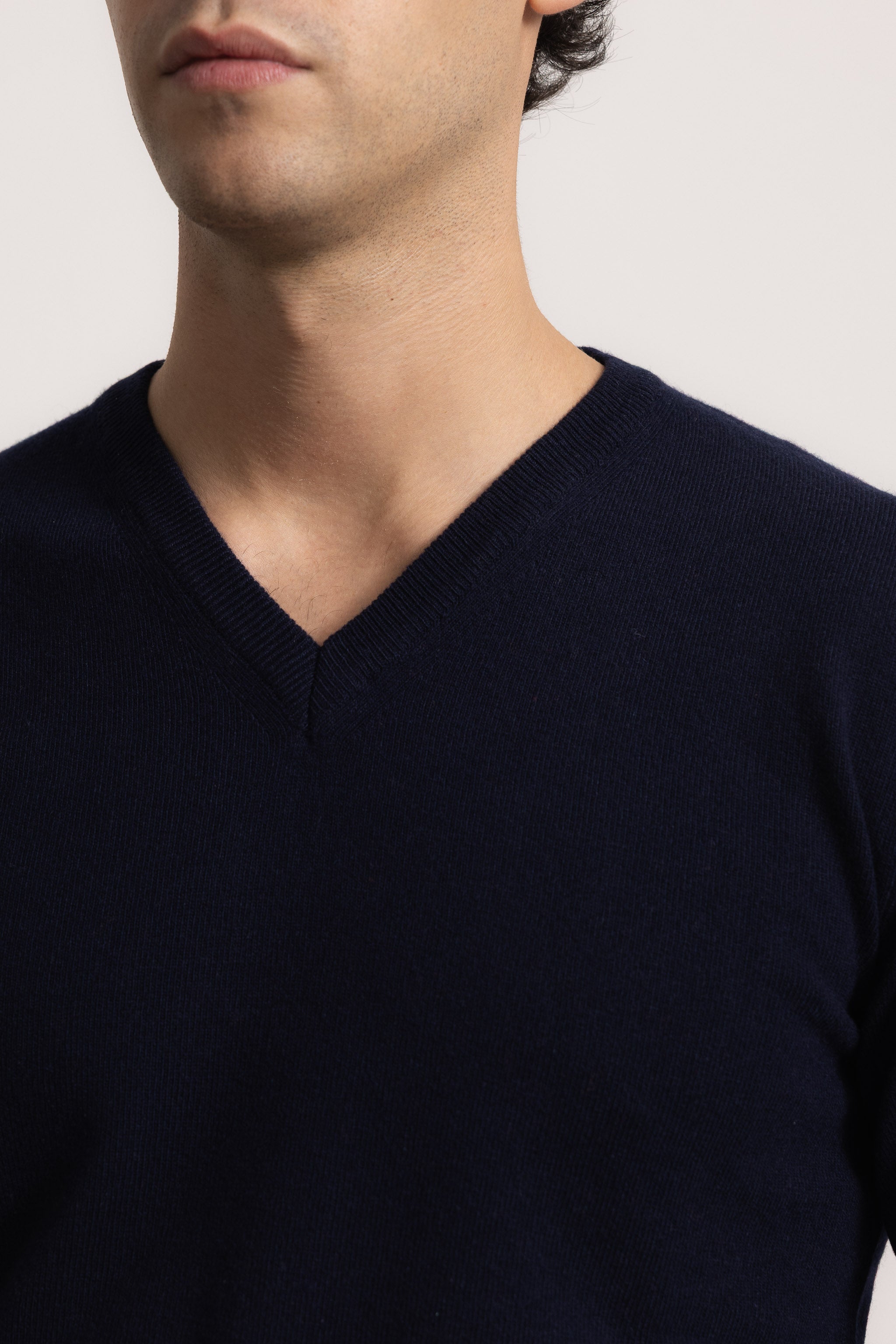 VITTORIO - Maglione scollo V (Blu Navy)