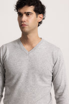 VITTORIO - Maglione scollo V (Grigio Chiaro)